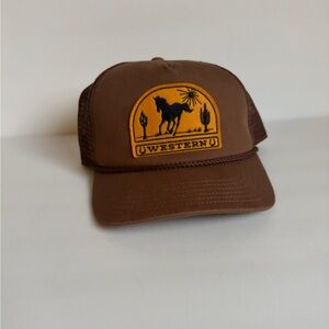 Mighty Fine Western Brown Trucker Hat